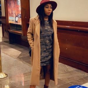 Camouflage long-sleeve dress